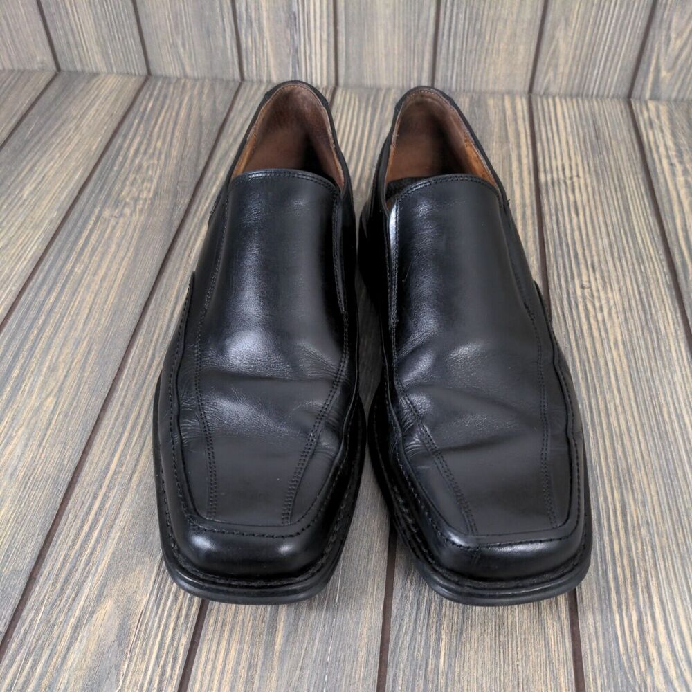 Bostonian‎ Lav Artigiana Men Sz 9 Black Leather Slip On Dress Shoes Loafers